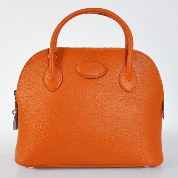 H31LSOS Hermes Bolide Togo Leather Tote Bag a Orange con Silve